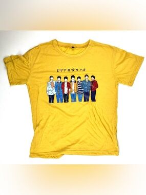 Euphoria Graphic Tee Mustard Yellow Shirt Sz M [000341]